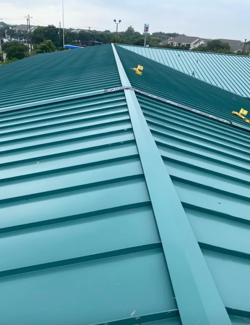Green commercial metal roof ridge and valley for Metal Roof Repair in Gardnerville Ranchos